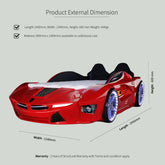 Luxury Kids Racing Red Car Beds with Lights and Sounds